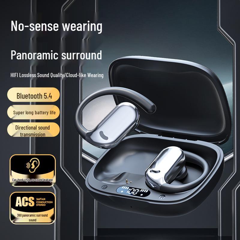 Bluetooth Ear-Hook Headset with HIFI Sound and Long Battery Life