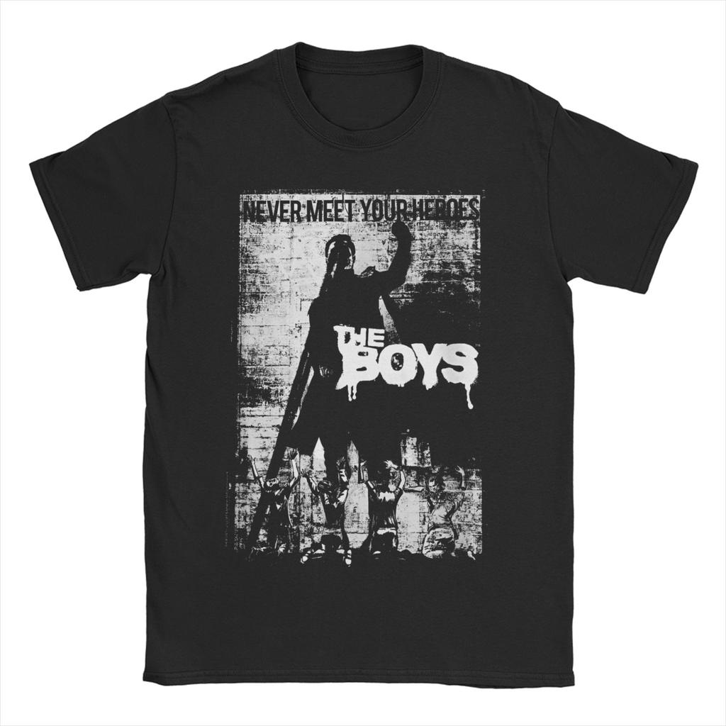 Unisex Womens TShirts The Boys Never Meet Your Heroes Pure Cotton Tee Shirt Short Sleeve T Shirts Round Collar Clothes Original