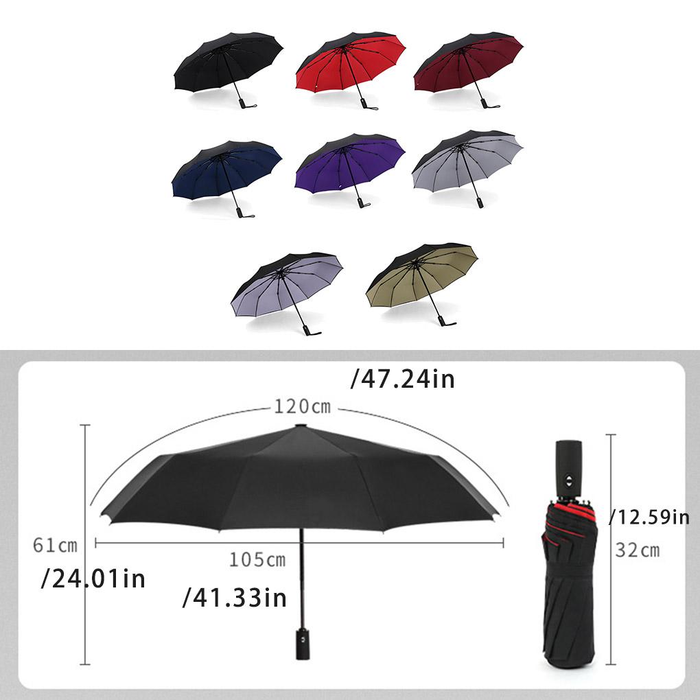 Double Layer Umbrella Folding Fully Automatic 10K Strong Luxury Male Sunshade Oversize Large Umbrellas Parasol