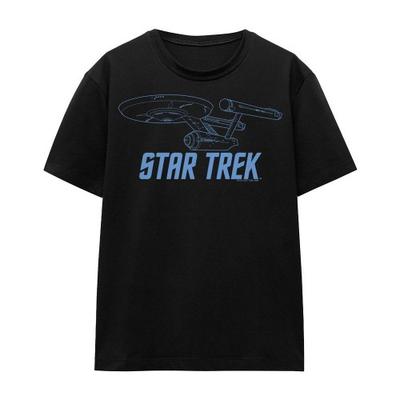 STAR TREK Unisex Adult Enterprise Outline T-Shirt