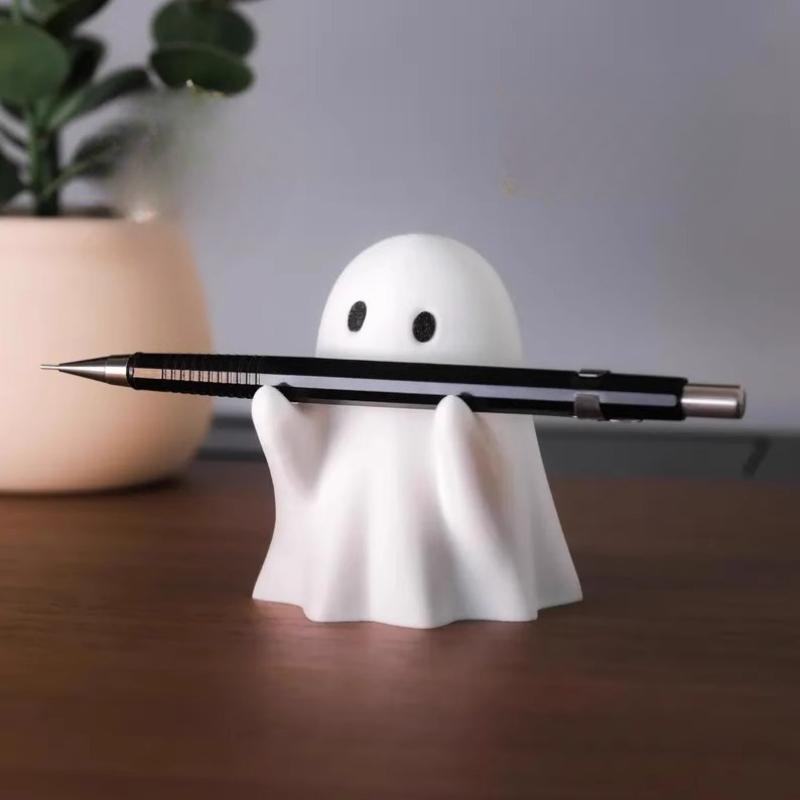 Creative Ghost Pen Holder Office Home Desktop Cute Small Ornament Resin Ornament Halloween Gift Creative Gift