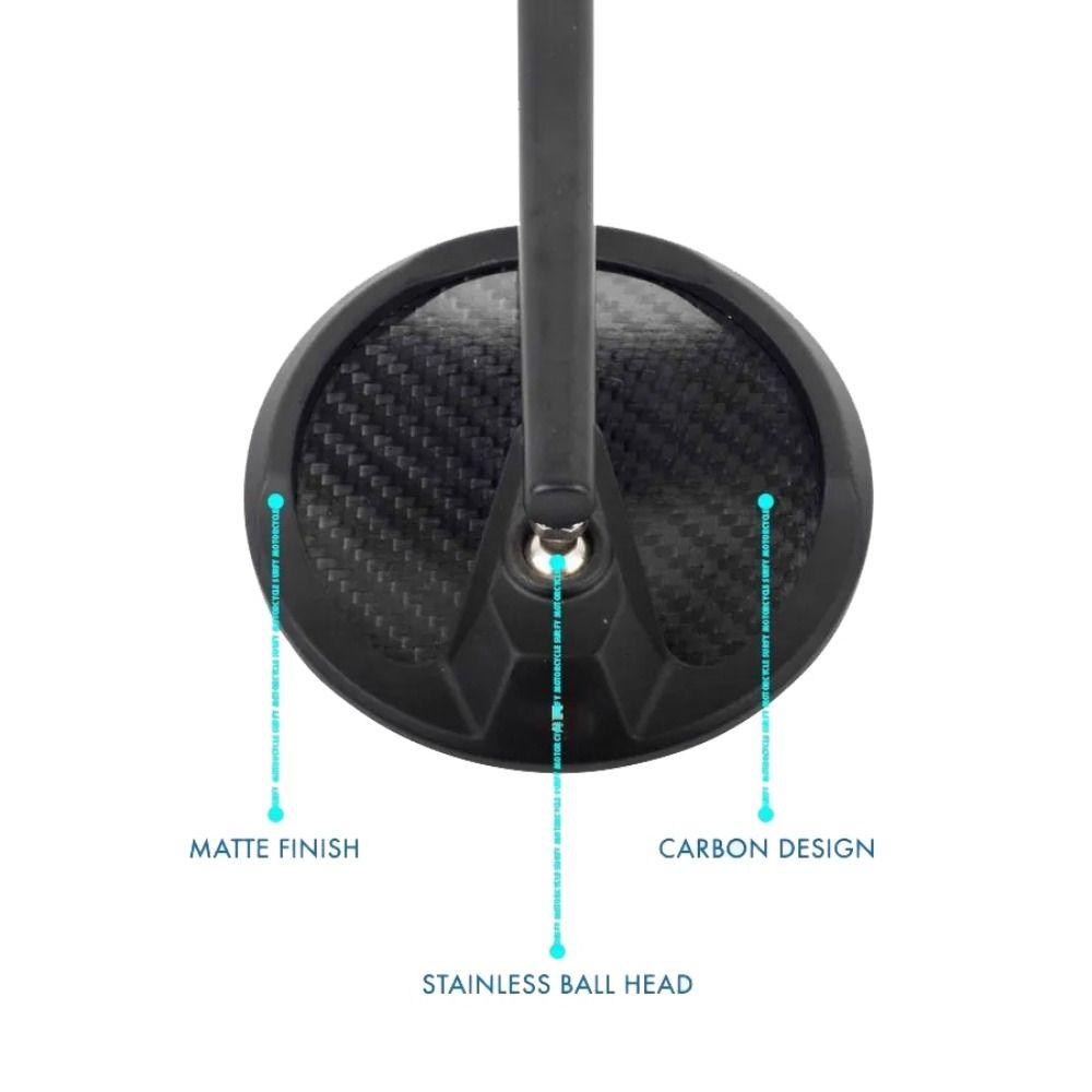 High Quality Universal Motorcycle Rearview Mirror HD Carbon Fiber Electric Scooter Rearview Mirror Metal Anti-glare Side Mirror