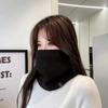 Knitted Solid Color Scarves  Warm Thickened Neck Scarfs Ski Face Mask Tube Circle Scarf for Skiing Hiking Cycling