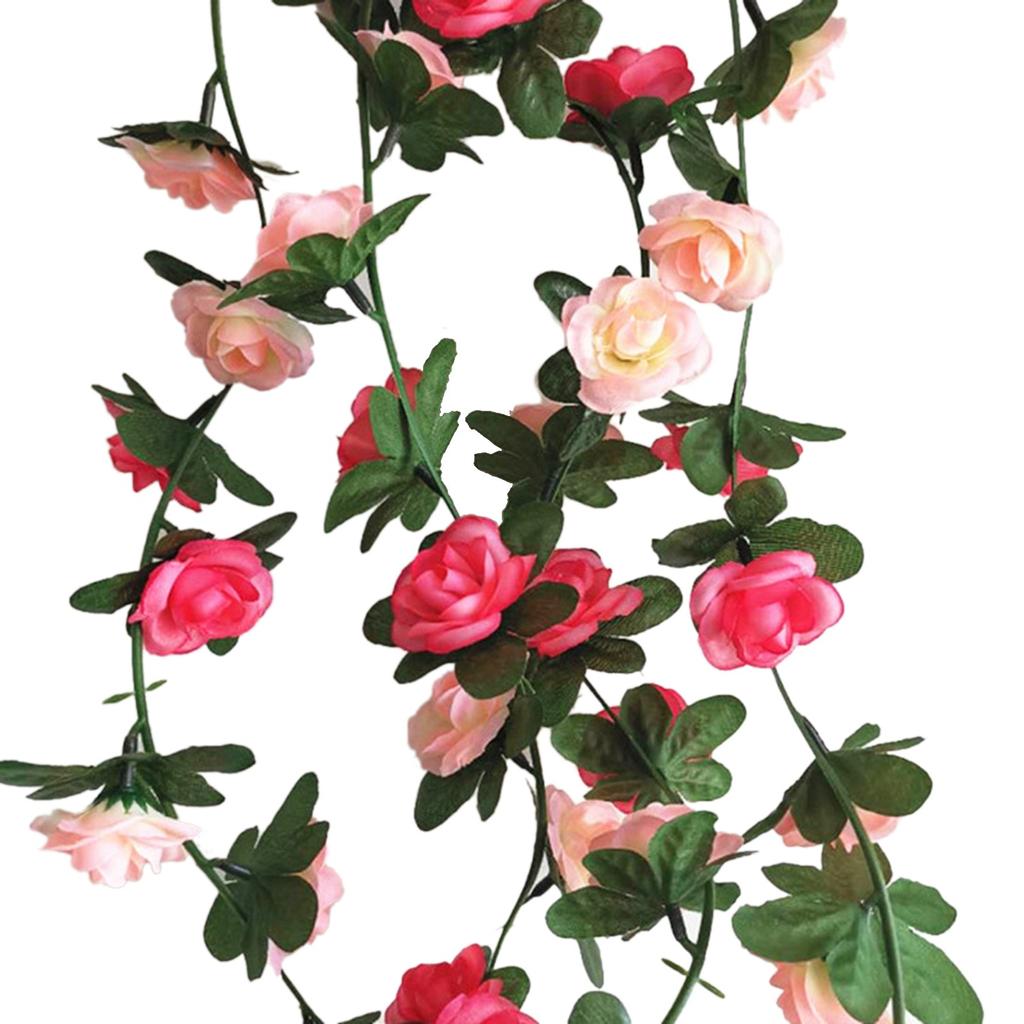 Flower Garland Fake Rose Vine Artificial Flowers Hanging Rose Ivy Hanging Basket