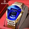 Binbond Beliebte Mode Motorrad Konzept Herren Quarz Uhr Leuchtend Stahl Wasserdicht Uhr Schwarze Technologie Uhr JiChe01