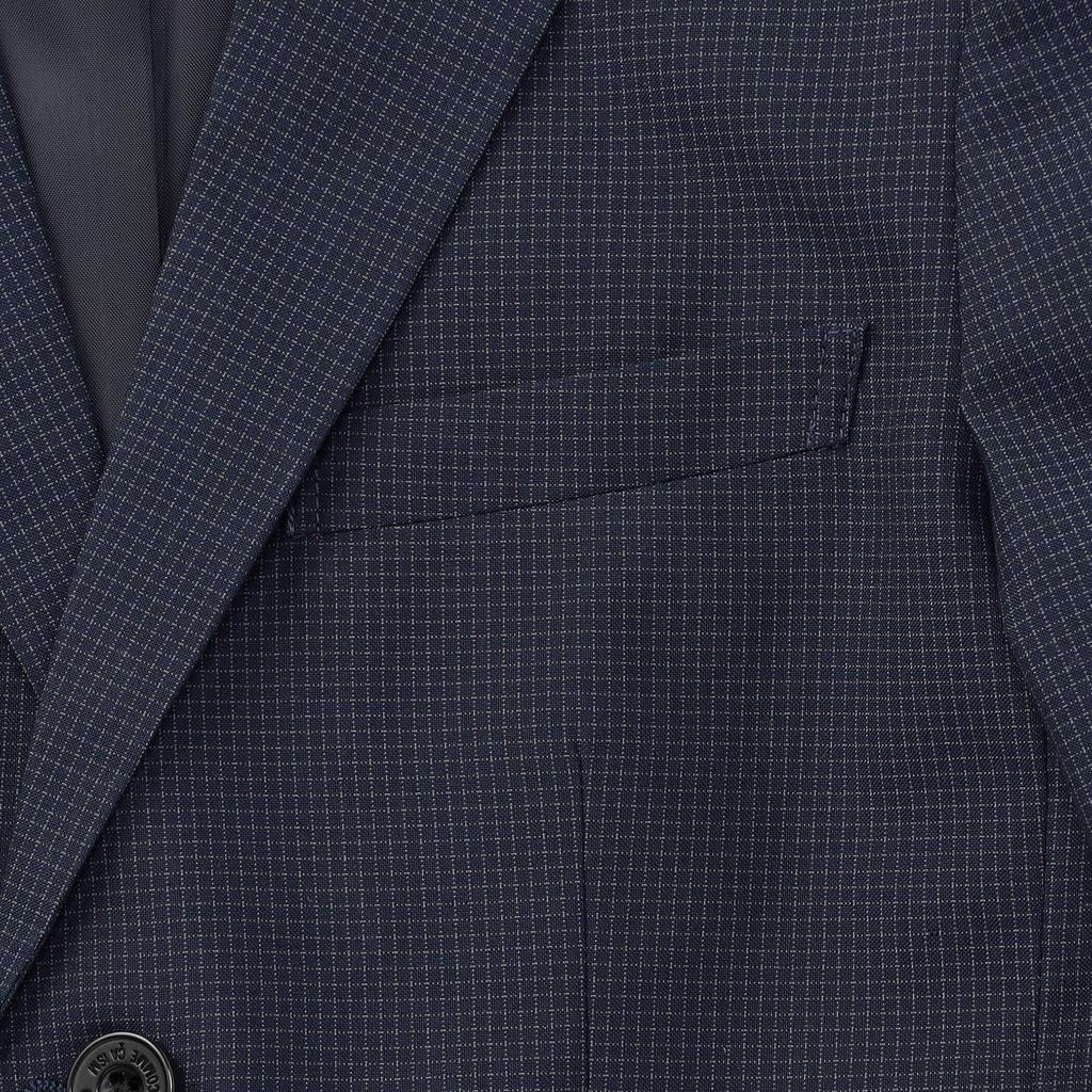 Micro-Karo Anzug 130cm Marineblau [Comciseism] (110-130cm) 98-03SI05-204