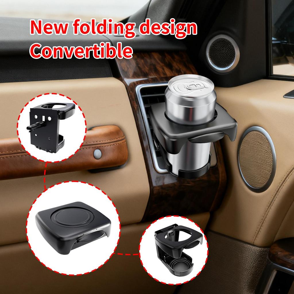 Air Vent Cup Holder Automotive Stable Foldable Space Saving Organizer Car Cup Holder Expander For Daily Trips Driving School