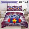 Set Copripiumino Trapuntato con Motivo CSA Steaua Bucuresti Copripiumino Federa Decorazione per la Casa Regalo di Compleanno (1 * copripiumino + 2 * federe senza imbottitura)
