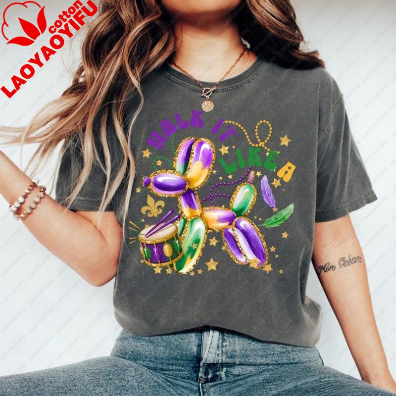 Walk It Like A Dog Mardi Gras Shirt  Sweatshirt 2026 Mardi Gras Carnival Tee Mardi Gras Crawfish Parade Louisiana Party Graphic S
