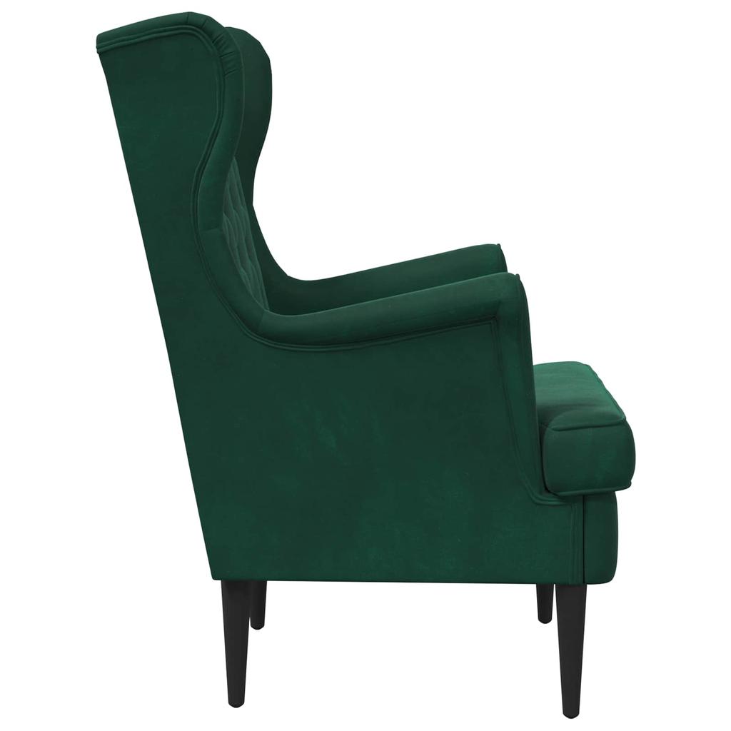 Armchair Dark Green Velvet