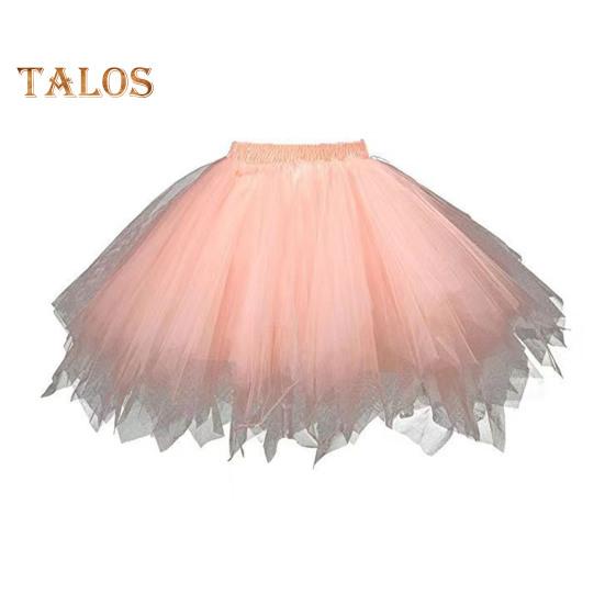 Fusta din tul pentru femei, anii 50, jupon cu tutu, talie elastică, jupon de balet, crinolină, costum de carnaval.