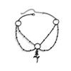 Accessories, Dark Gothic Choker Necklace, Sweet and Cool Imitation Crystal Chain Rose Tassel Necklace.