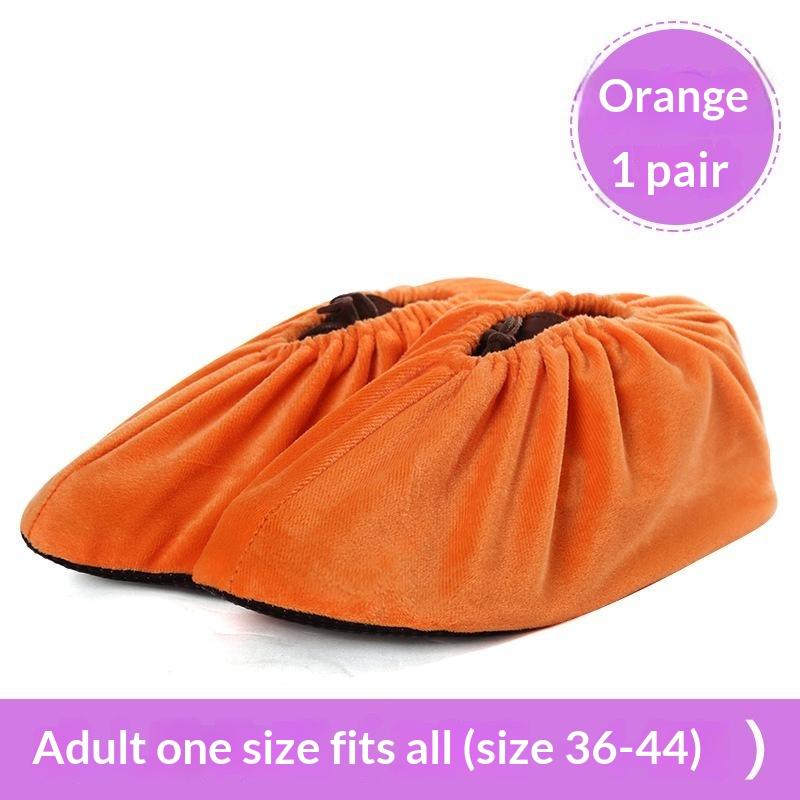 1Pair Flannel Shoe Covers Thick Reusable Non-Slip Overshoes Indoor Keep Floor Carpet Cleaning Shoes Slippers Protector A11