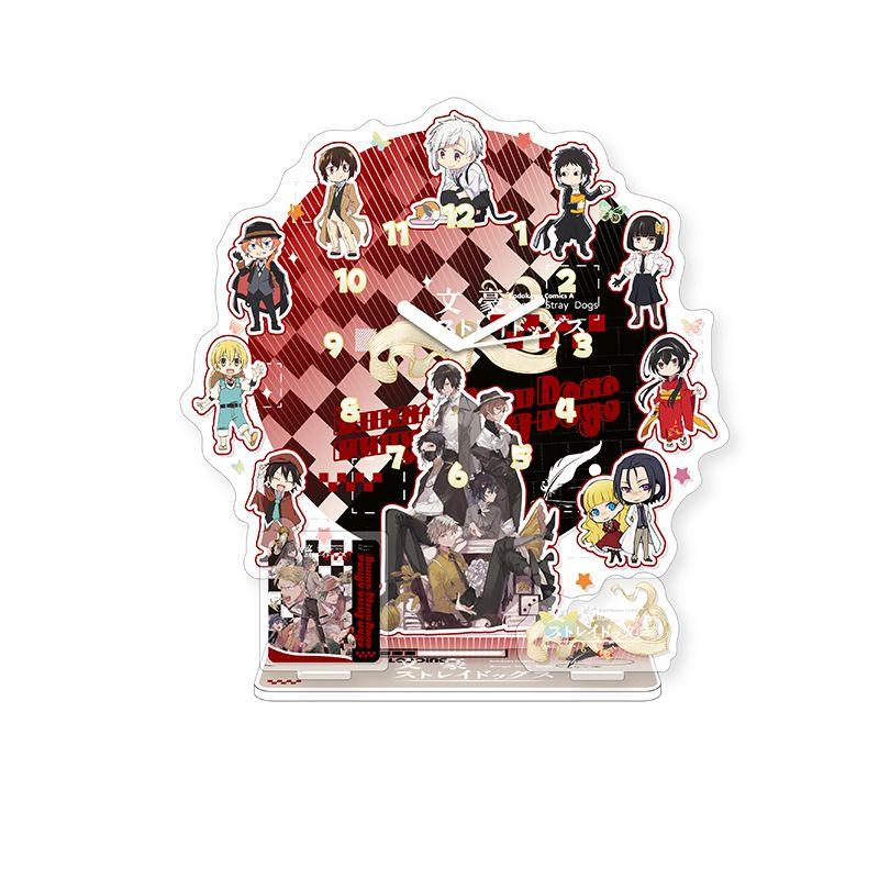 Anime Bungou Stary Dogs Figura de acțiune Timer Ceas Stand Model Osamu Dazai Nakajima Atsushi Cadouri de decorare acrilice