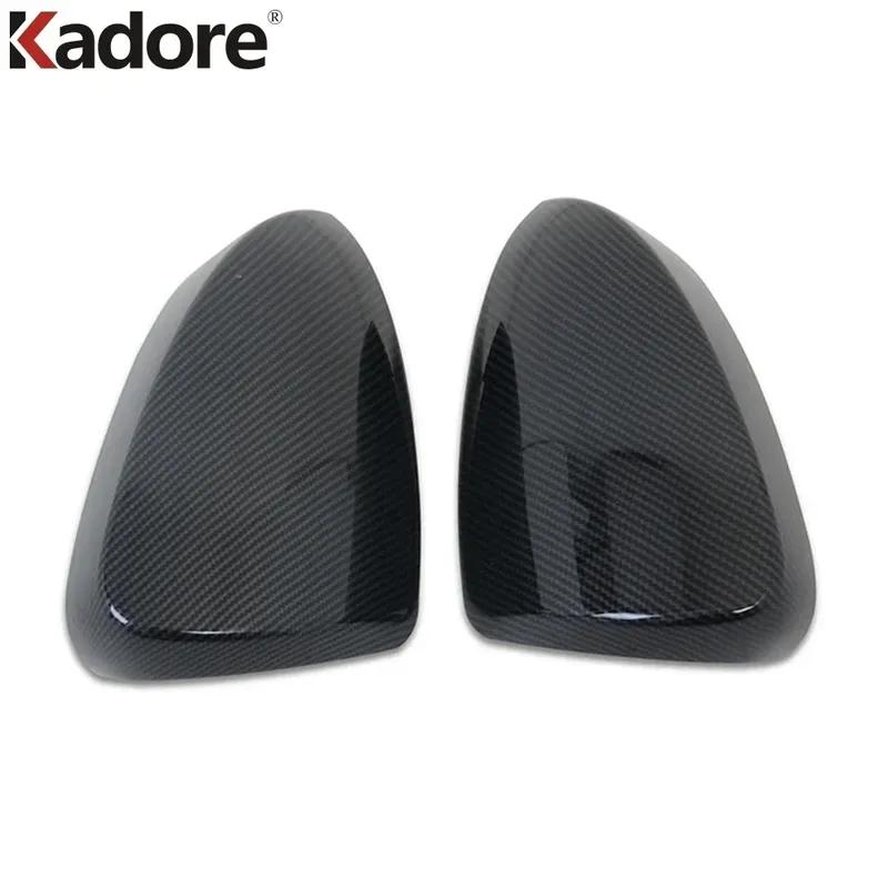 Rearview Mirror Cover Trim For Toyota Rush 2018      2024 Carbon Fiber Car Side Wing Mirrors Cap Accessories