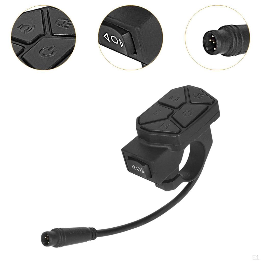 E-Bike-Bedienknopf für und Scheinwerferfunktionen 6-Pin-Anschluss Zubehör