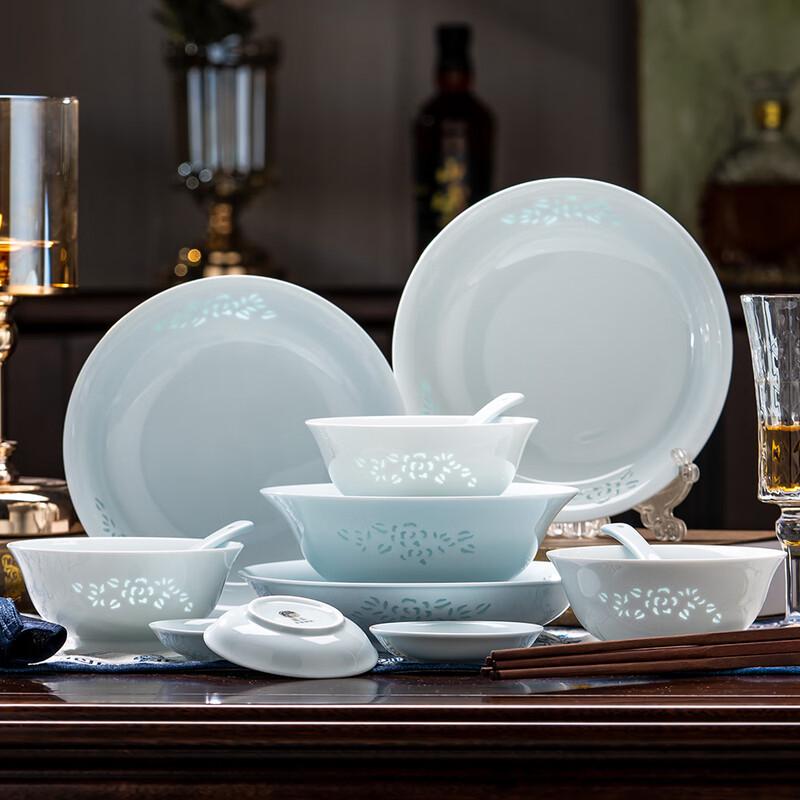Jingdezhen Celadon Underglaze Dinnerware Gift Set