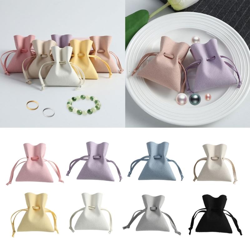 Fashion Jewelry Box with Vibrant Leather Pouch Perfect for Wedding and Holiday Present Presentation Leather Jewelry Bag