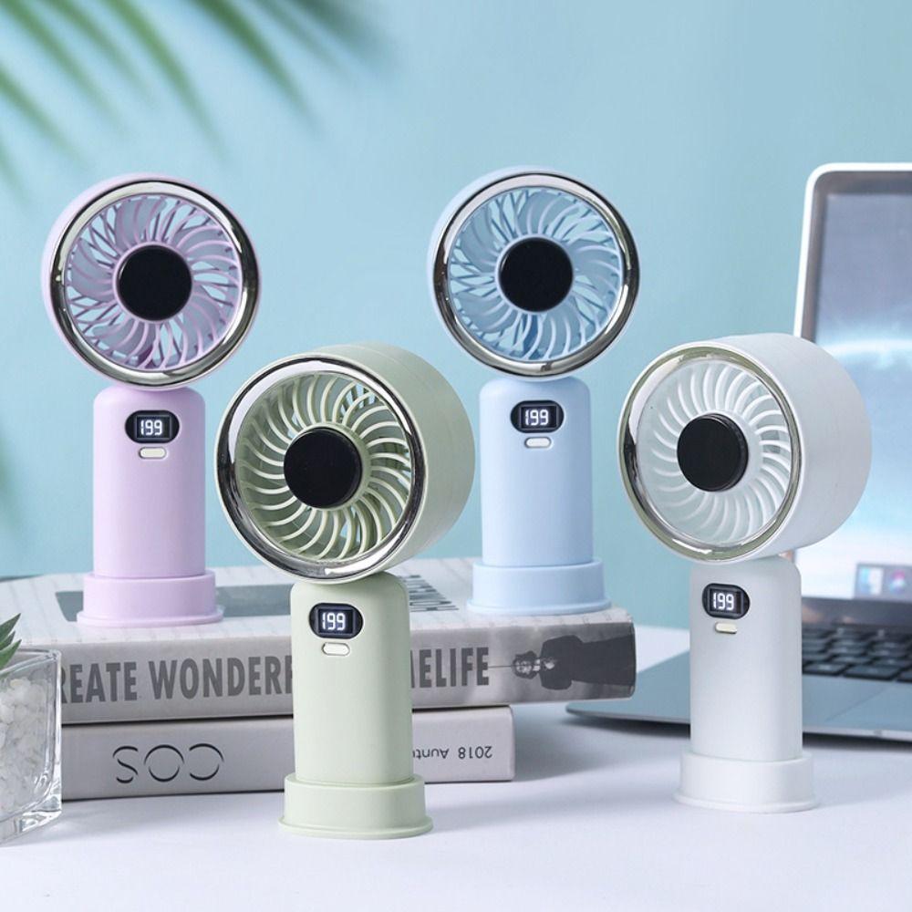 USB Rechargeable Mini Fan High Wind Speed Portable Fan Strong Soft Wind Personal Fan Desktop Use