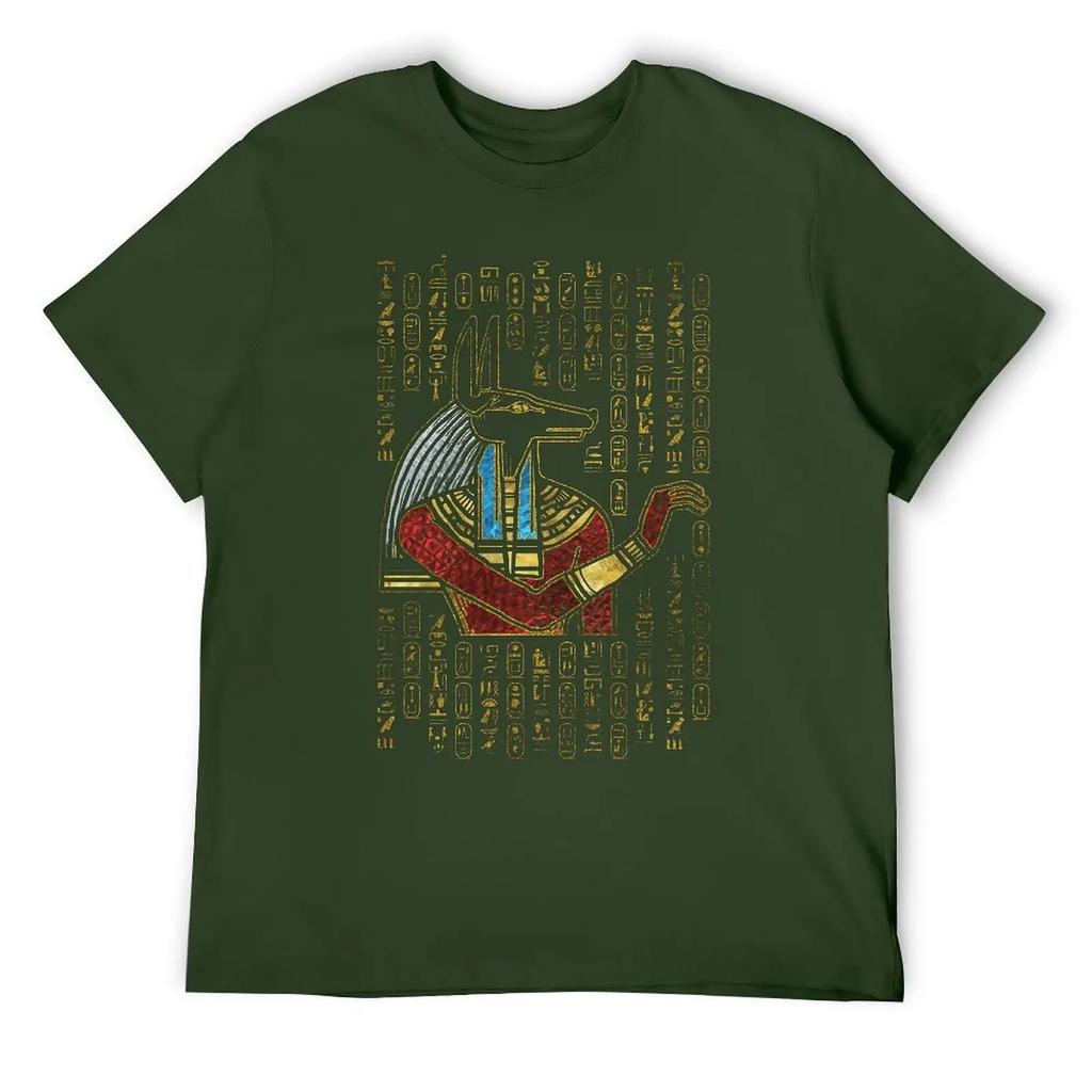 Egyptian Anubis Ornament Classic For Sale T-shirts Funny Graphic T-shirt Crewneck Motion  Nerd Leisure Eur Size