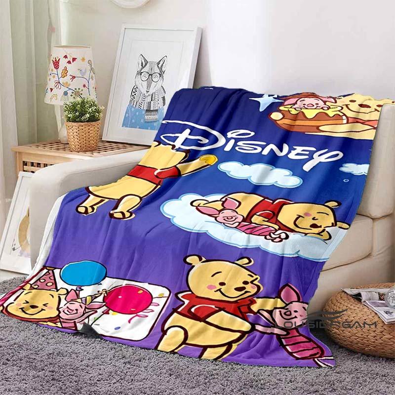DIY Personalized Name Blanket, Pooh Bear Theme, Soft and Comfortable, Suitable for All Seasons, A Special Gift.