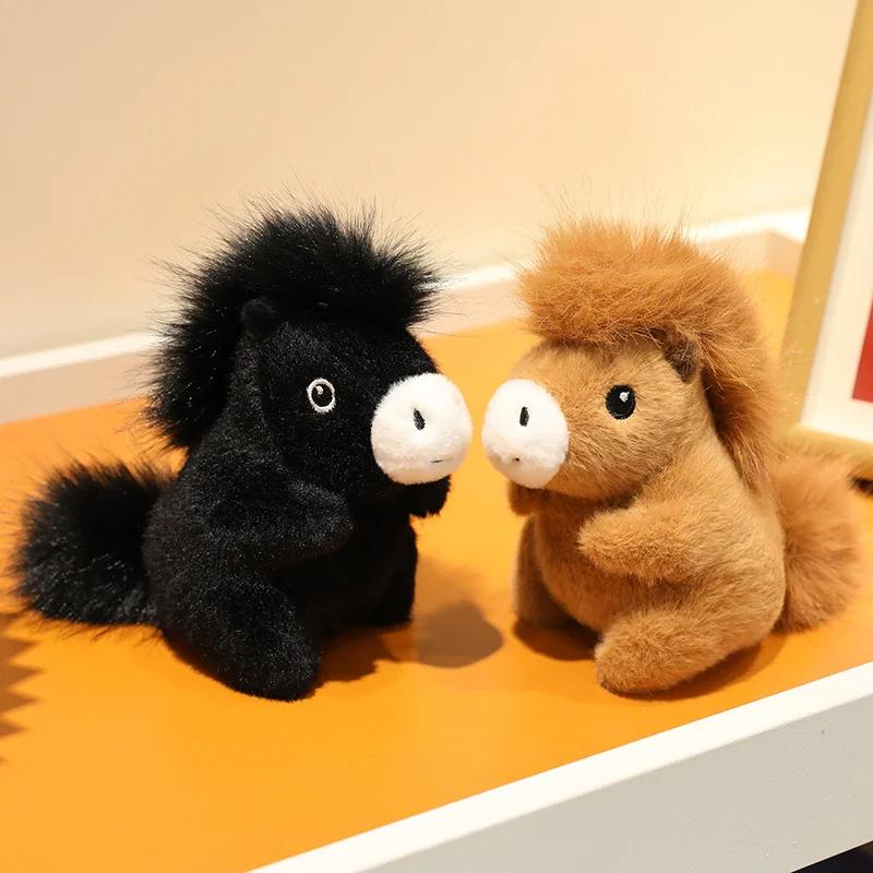 New Pretty Baby Horse Plush Toys Soft Stuffed Chubby Little Horse Doll Cute Palm Pets Desktop Decor 2026 New Year Mascot