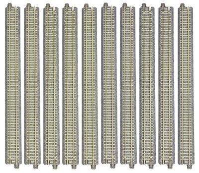 KATO N Gauge PC Straight Track 248mm 10 Pieces 20-005-L Railway Model Supplies