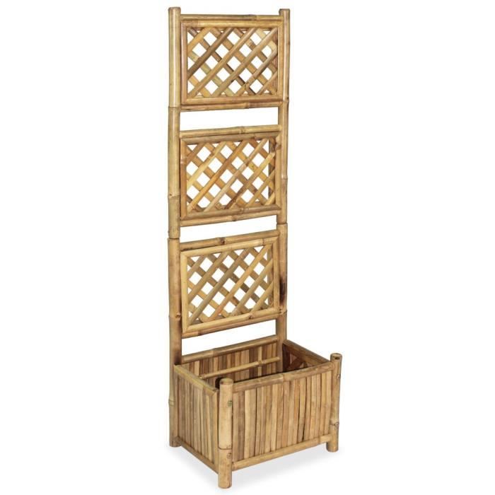 Planter - vidaXL - Raised Bed - Bamboo Trellis - 40 Cm Height - Rectangular