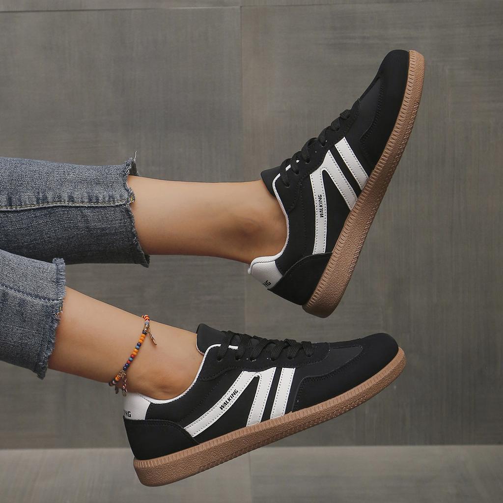 Ladies, German Training Shoes, Sports Shoes, Color Blocking, Flat Shoes, Single Shoes, Casual Shoes
