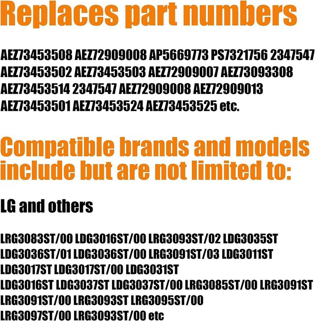 2 PC/Set Stove Knobs Replacements for Lg Gas Range/Oven LRG3036ST LRG3095ST AEZ72909008 AEZ73453509