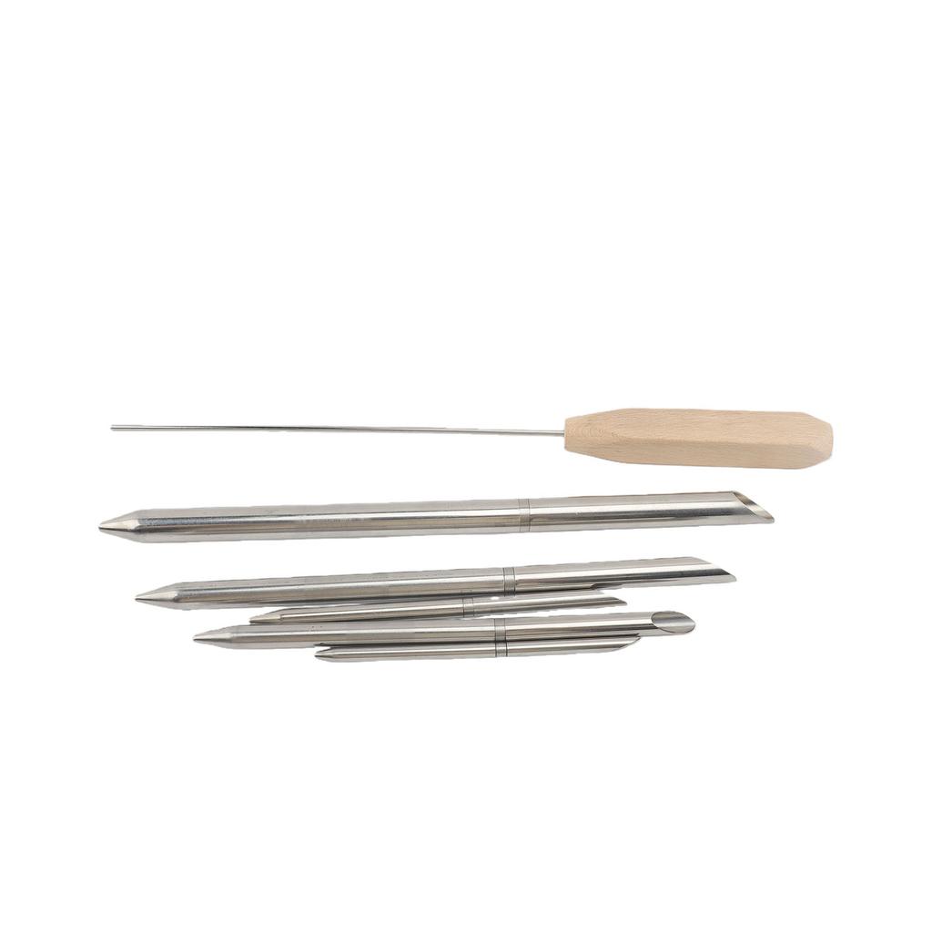 Rope Splicing Tool Kit 1 4in 5 16in 3 8in 7 16in 1 2in Stainless Steel Rope Splicing Fids and Pusher with Storage Bag