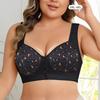 Plus Size Wire-Free Front-Closure Printed Bra (0XL-4XL) – European & American Bestseller