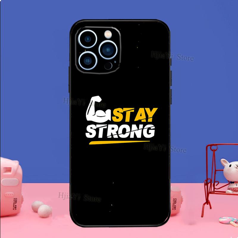 Gym Fitness Bodybuilding Phone Case For iPhone 16 15 12 13 Mini 11 14 Pro XS Max Plus X XR Silicone Cover
