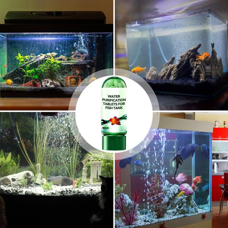 Water Purification Tablets Eco-Friendly Aquarium Water Purifier Fast-Acting Fish Tank Cleaning Solution Aquarium Water Clarifier