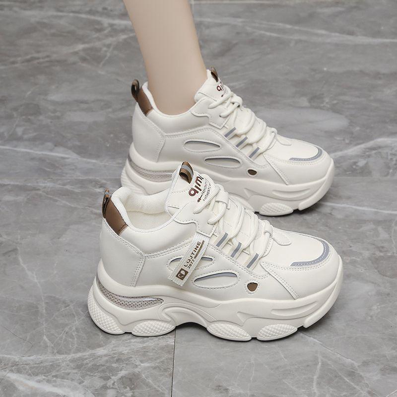 Daddy shoes girl 2025 new popular factory small white shoes heightened soft sole casual versatile women's shoes