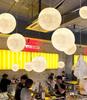 Nordic Led Resin 3D Moon Pendant Lights Bedroom Living Room Dining Lighting Decoration Interior Modern Planet Pendant Lamp