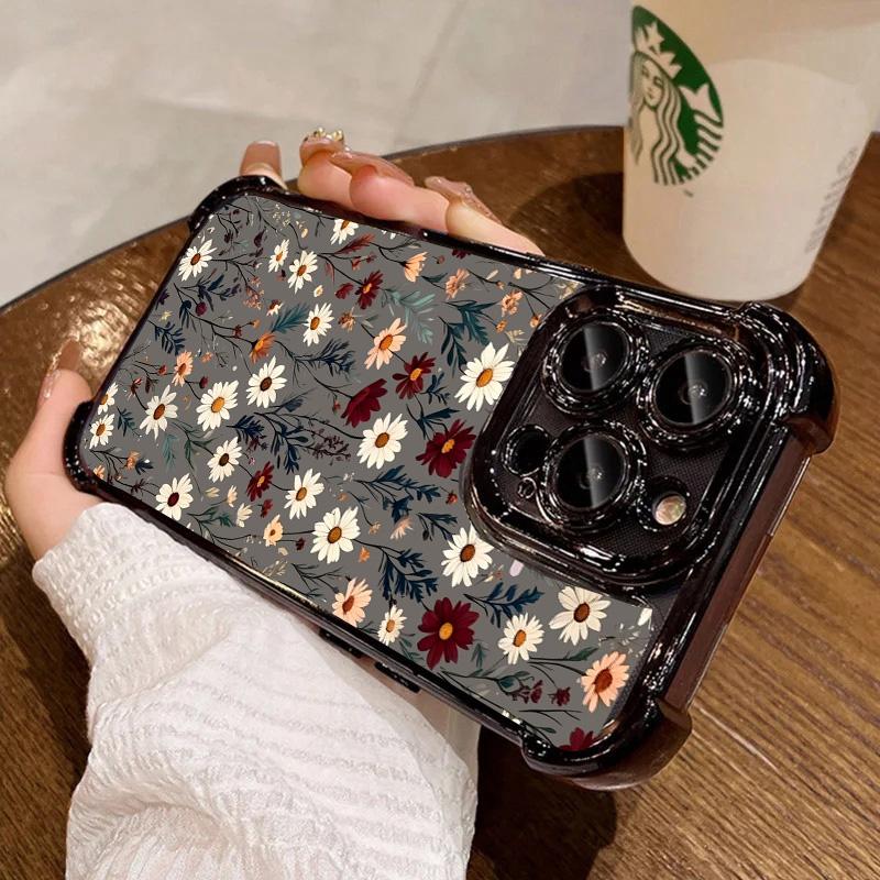 Vintage Small Floral Case For Honor X9C X7D X9D 400 Pro 400 Lite X5C X8A X6A X9B X9A X7A Magic 7 Lite Plating Cover