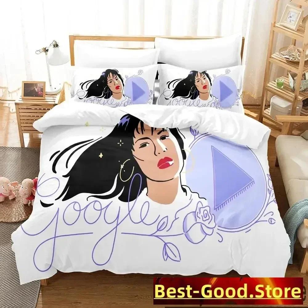 3D Print Selena Bedding Set Printed Bed Set With Pillowcase Bed Duvet Cover Soft Single Double Queen Super King Size Boys Adult