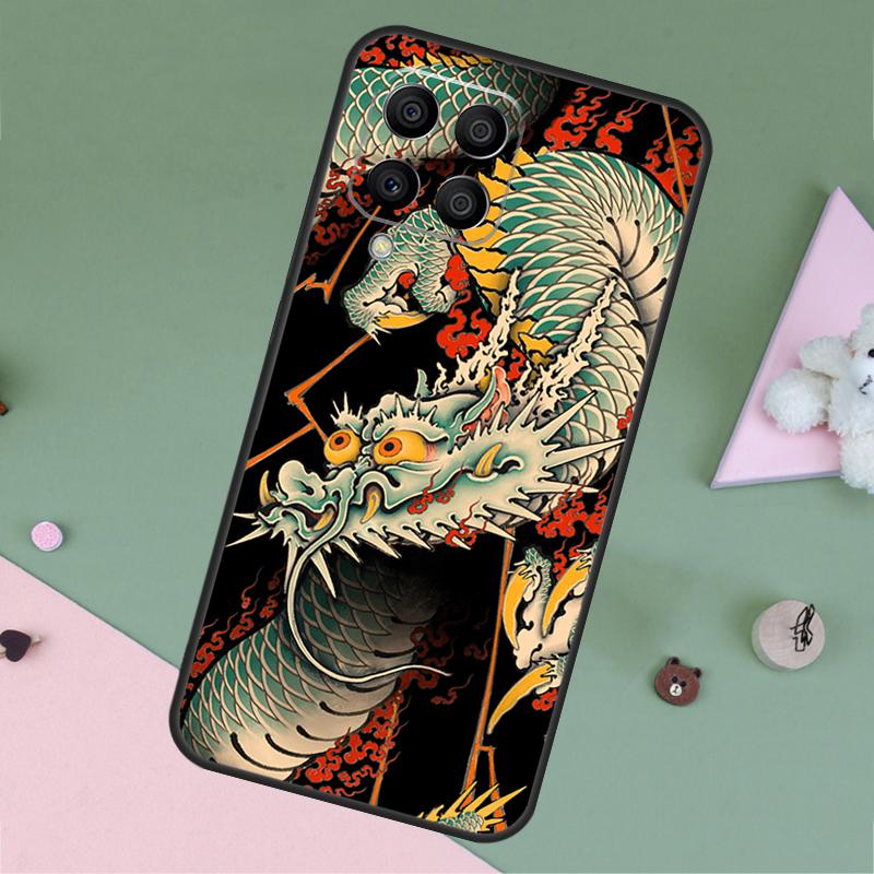Chinesischer Stil Kran Drache Für Samsung Galaxy M35 M55 M15 M12 M13 M14 M34 M54 M33 M53 M21 M31 M11 M32 M52 M06 M16 Hülle