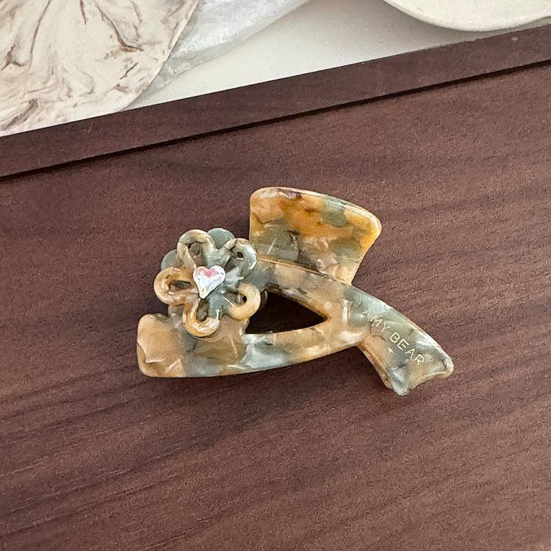 Exquisite Super Fairy Medium 6CM Temperament Flower Rhinestones Acetic Acid Hair Clip Hair Accessories For Woman Girls