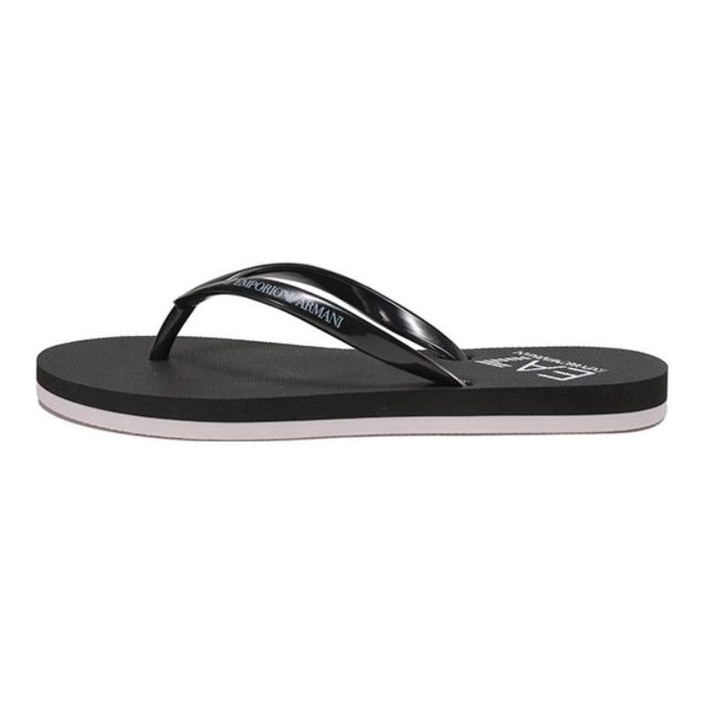 Emporio Armani Ea7 Pvc Flat Flip Flops Women footwear Black XFQ012XK085A120