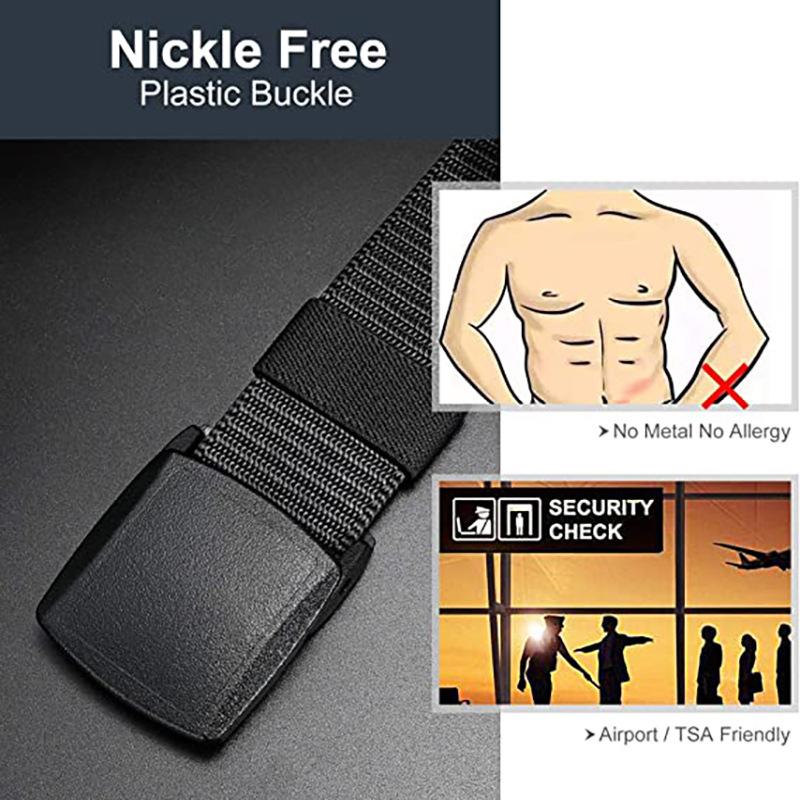 Wide Nylon Tactical Belt Men'S And Women'S Same Outdoor Metal-Free Canvas Military Training Belt