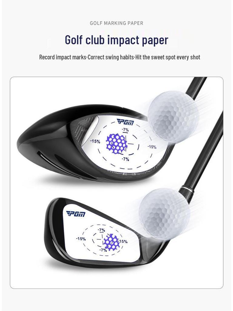 New PGM Golf Club Impact Paper: 6 Wood Sheets + 6 Iron Sheets to Analyze Impact Points and Ball Hitting Tendency.