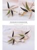 Elegant Chinese Freshwater Pearl & Bamboo Brooch with Zircon Accents - Women's Luxury Suit Accessory