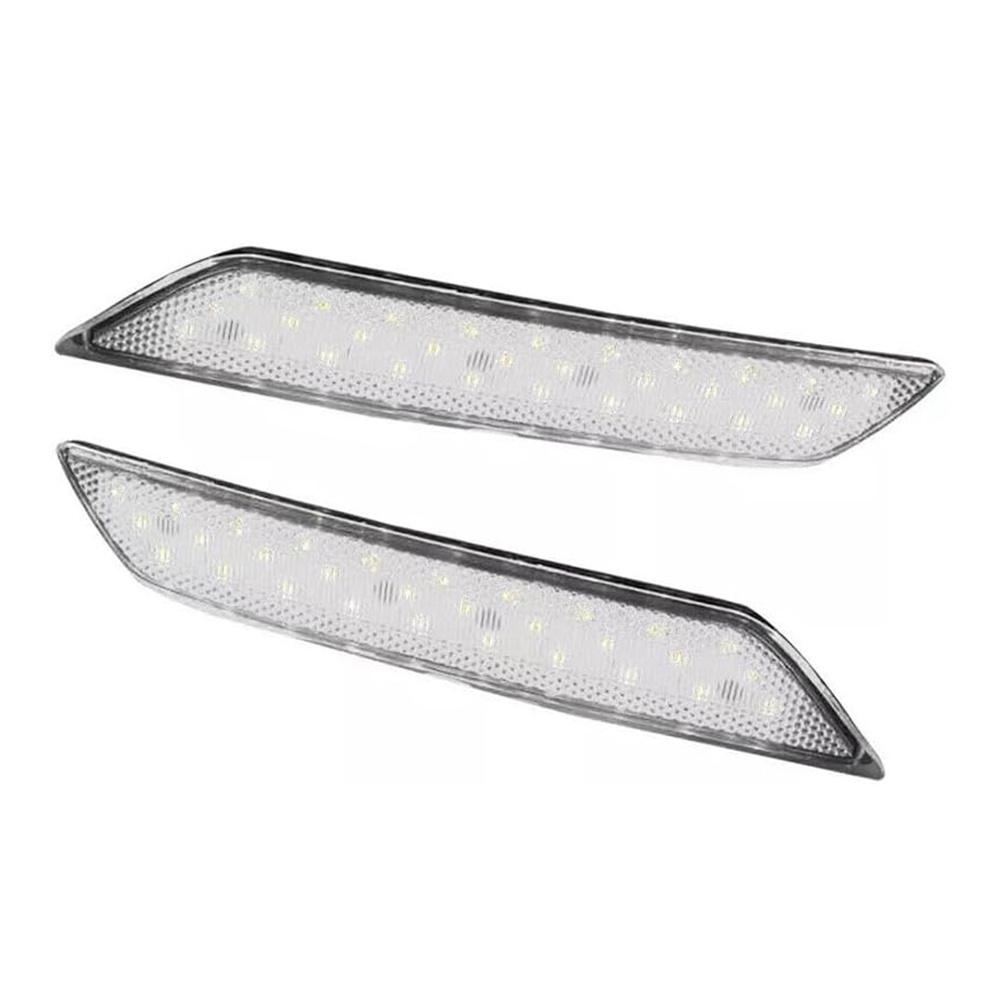 Clear Lens Rear Bumper Reflector LED Brake Lights For Honda Civic 2013-2015 Sedan