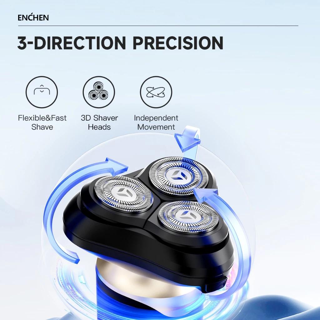 Xiaomi ENCHEN Blackstone 6 Elektrischer Rotationsrasierer Magnetische Schneidklinge Tragbarer Bartschneider
