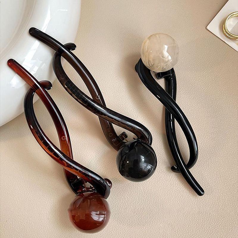 Retro Ponytail Twist Hair Clips  Pearl Shark Clip Hairpins Barrettes Hairgrip Hair Accessories For Women