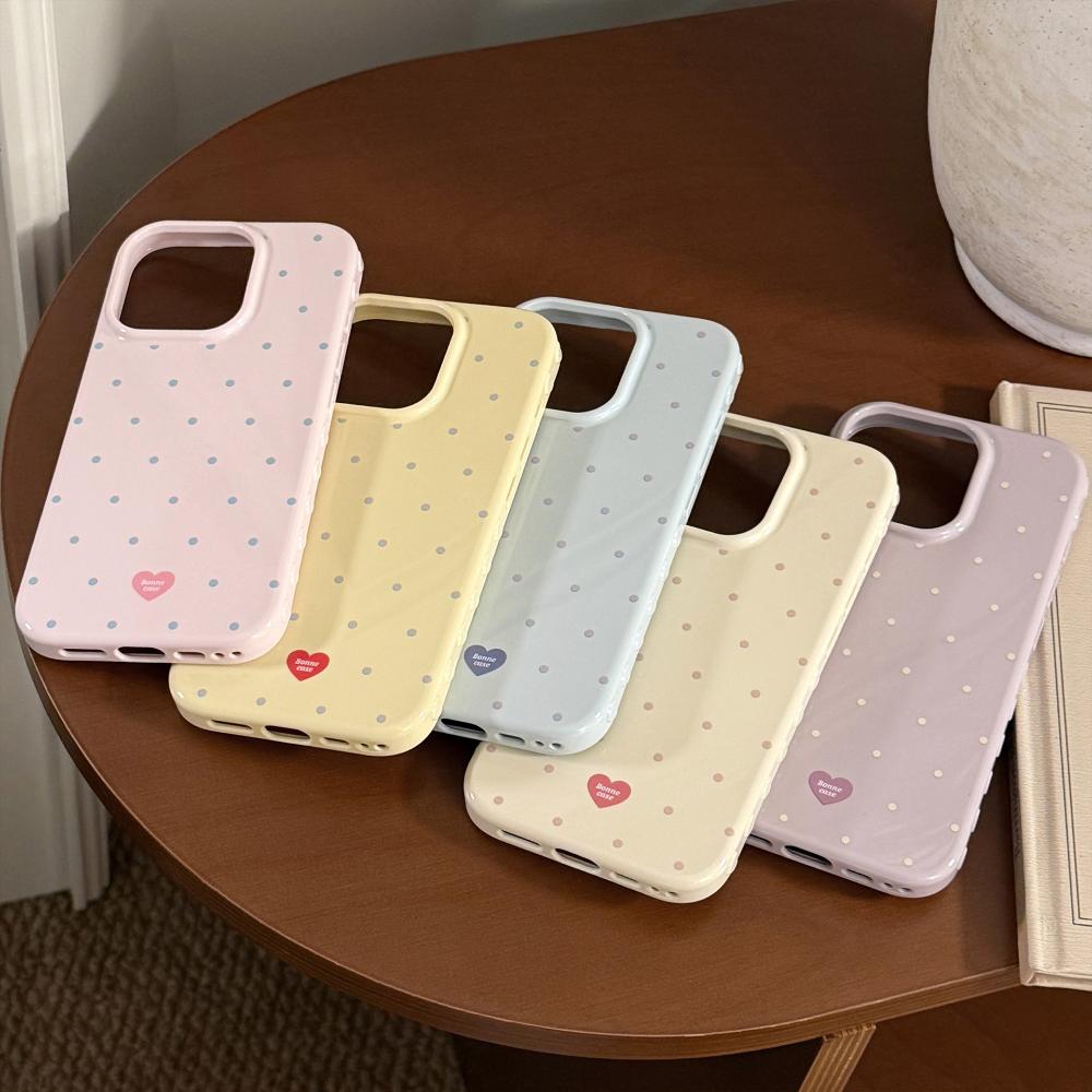 Suitable for Apple IPhone 16, IPhone 17, Color Blocking, Minimalist Polka Dot, IPhone 15 Pro Max, IPhone 14 Full Coverage, and IPhone 13 Fresh Style