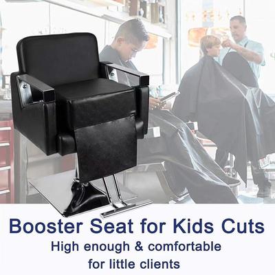 Scaun de Barber Scaun Înălțător Copil Pernă Confortabilă Echipament Salon de Frumusețe Portabil Piele Pu Neagră Burete Instrument de Coafat