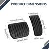 ASUBHA Foot Pedal Pads Set, Car Pedal Covers, Auto Aluminum Pedal Covers, Non-Slip Performance Aluminum Car Accessories Brake & Accelerator Pedal